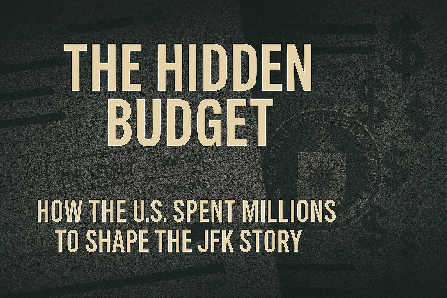 The Hidden Budget: How the U.S. Spent Millions to Shape the JFK Story